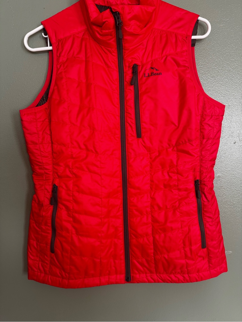 L.L. Bean Women’s Red PrimaLoft Packaway Puffer Vest Size XS Regular